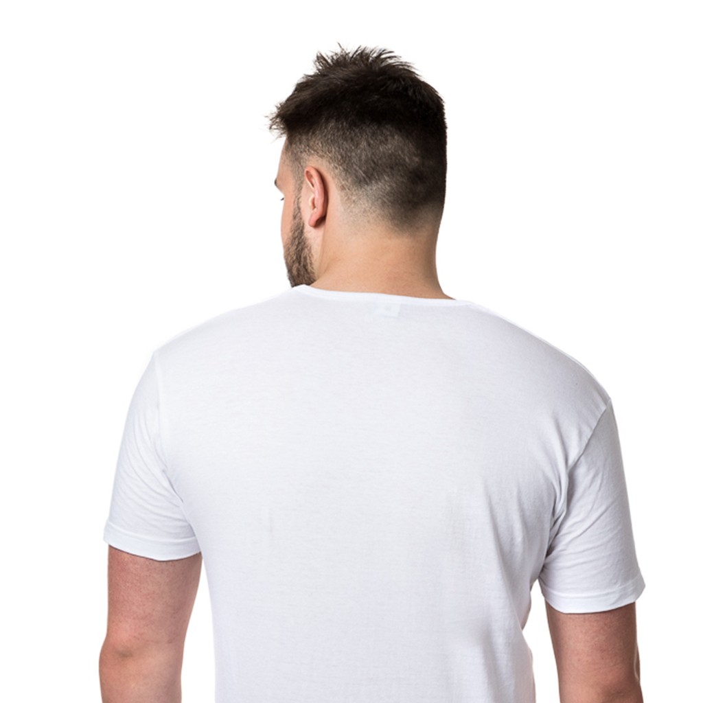 Camiseta manga corta y cuello pico punto liso