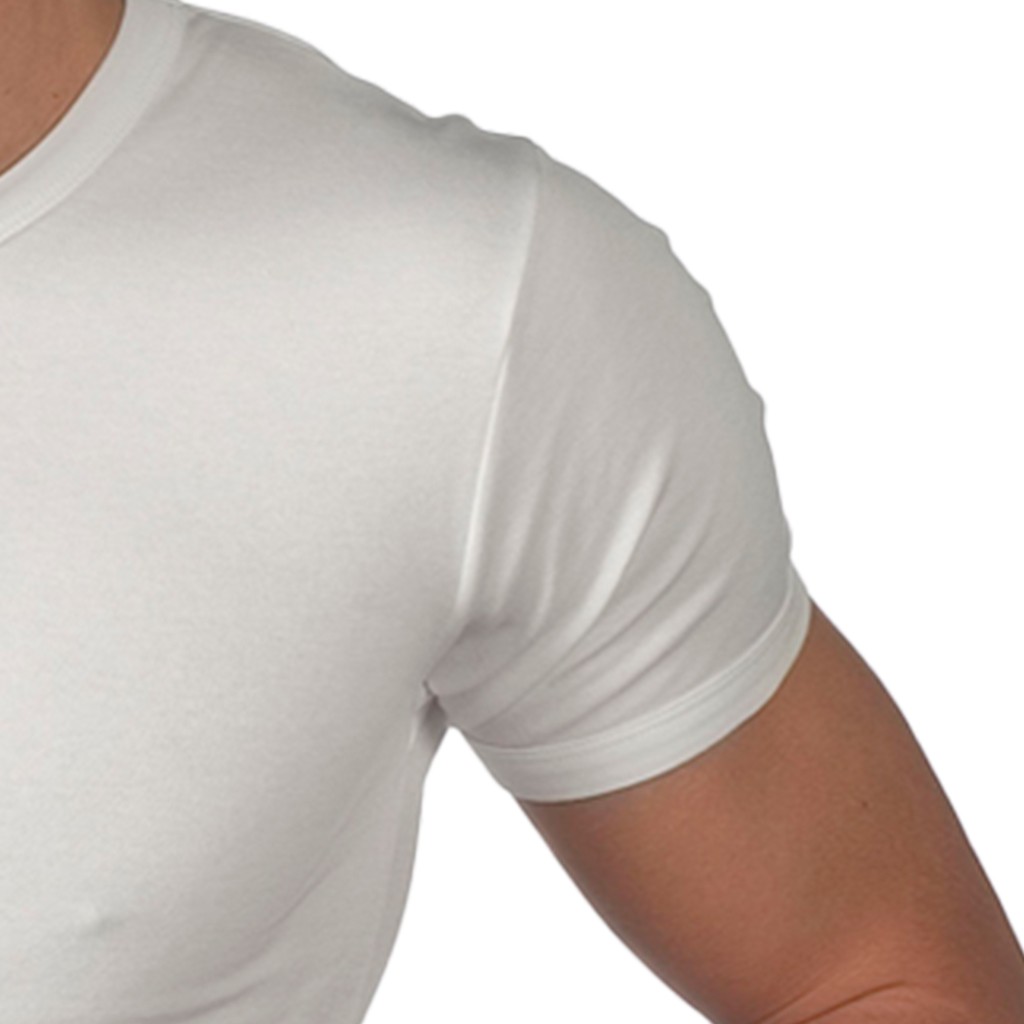 Camiseta termal lisa 100 % algodón manga corta 