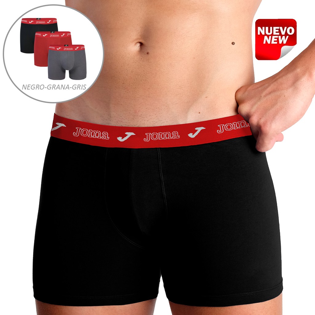 Boxer hombre algodón confort pack x3 goma vista