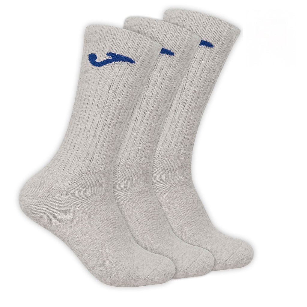 Calcet&iacute;n infantil alto rizo algod&oacute;n logo J pack x3