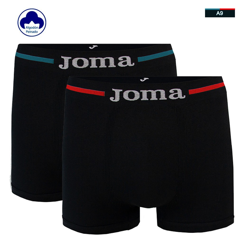 Bóxer hombre algodón sin costuras pack x2